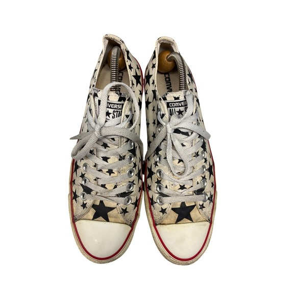 Converse Chuck Taylor All Star Low Top Sneakers Men's 9 Star Print Canvas Shoes - Picture 1 of 16
